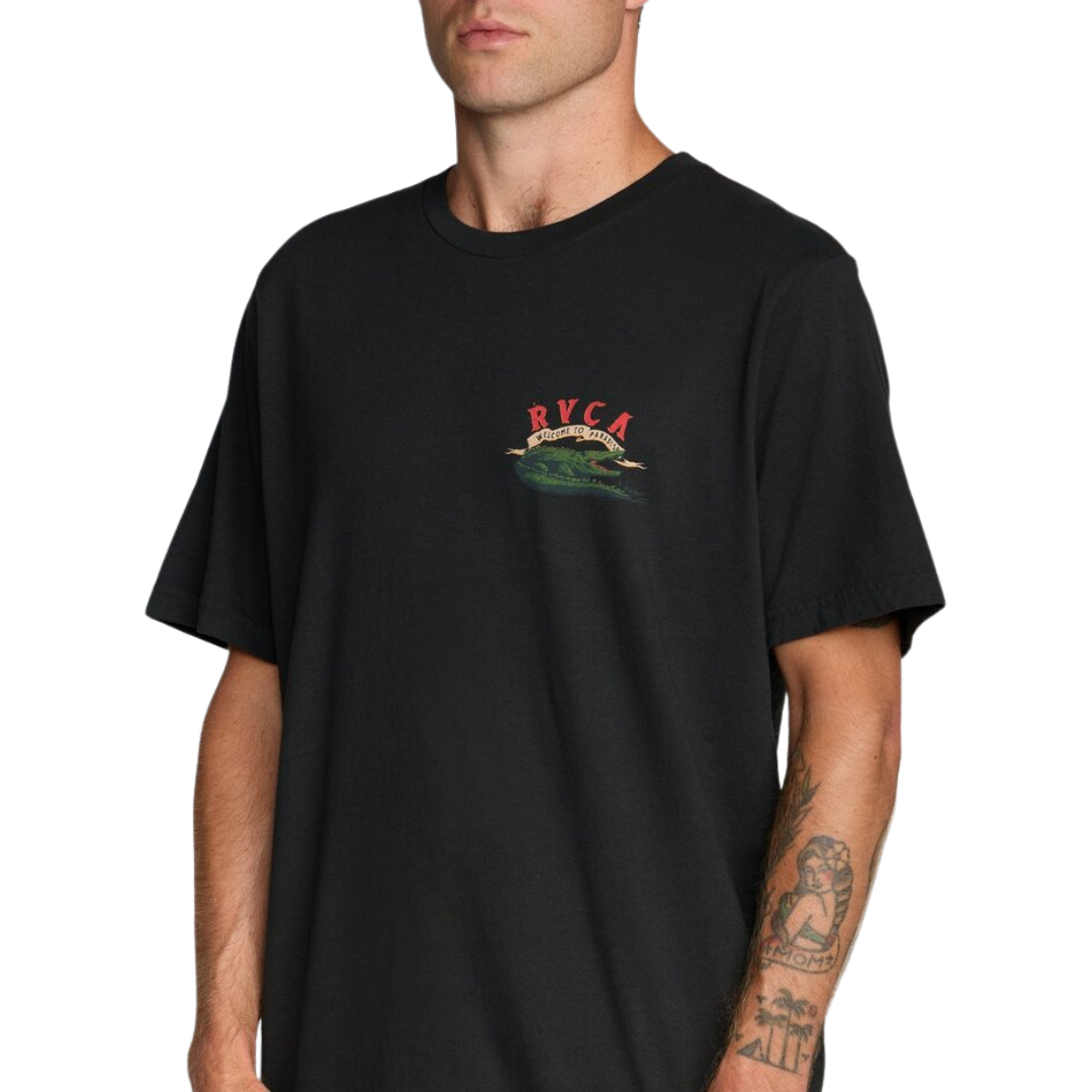 RVCA RVCA Men's Welcome To RVCA SS Tee Pirate Black S Mens T-Shirts