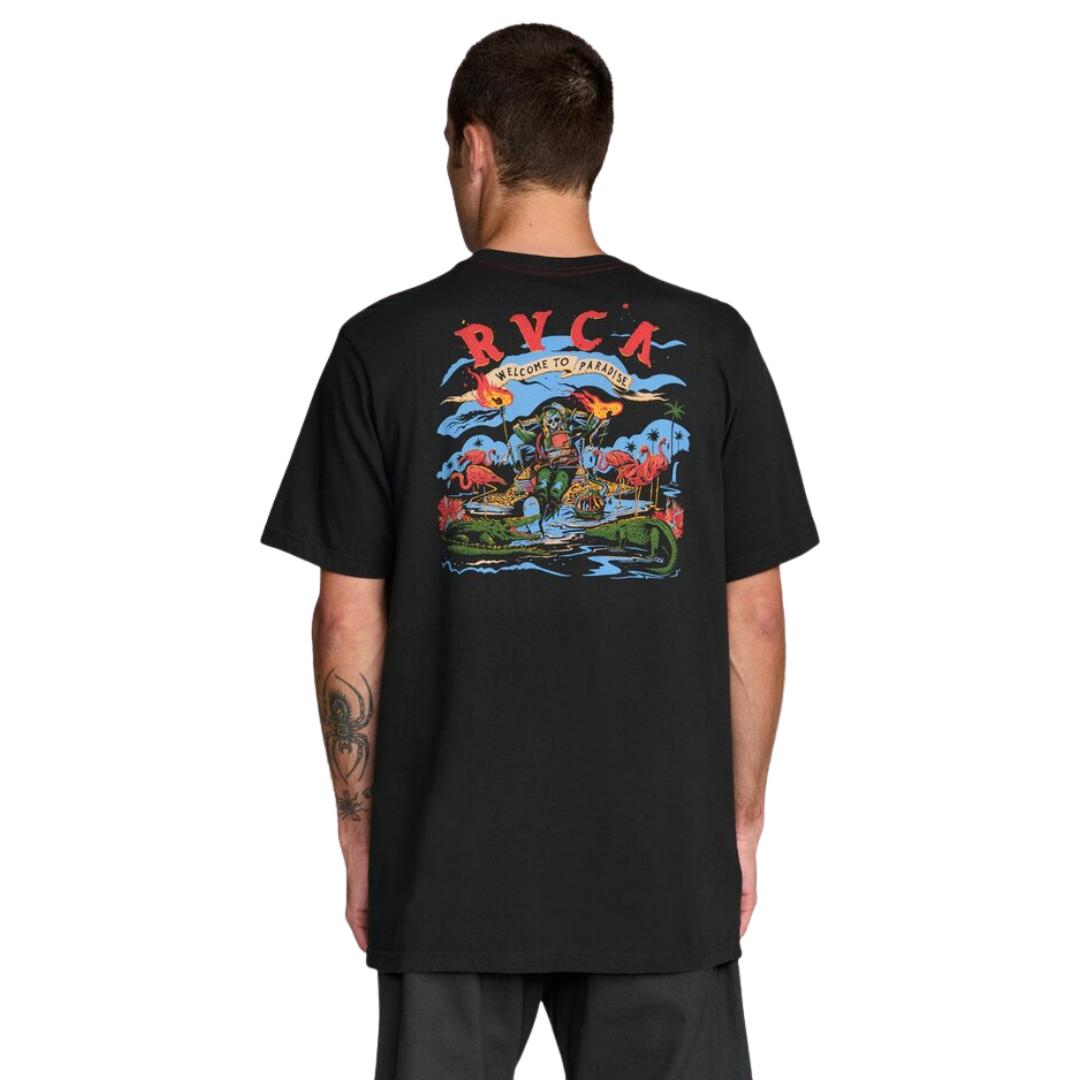 RVCA RVCA Men's Welcome To RVCA SS Tee Pirate Black S Mens T-Shirts