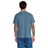 RVCA RVCA Men's Midweight Label Short Sleeve - Vintage Navy Vintage Navy M Mens Button Up Short Sleeve Shirts