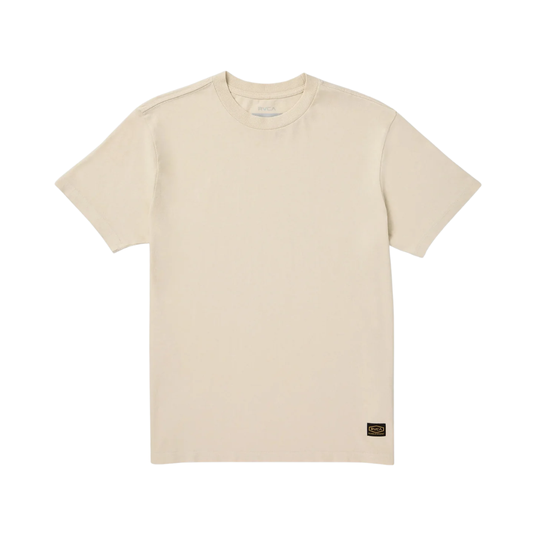 RVCA RVCA Men's Midweight Label Short Sleeve - Ceramic Ceramic M Mens Button Up Short Sleeve Shirts