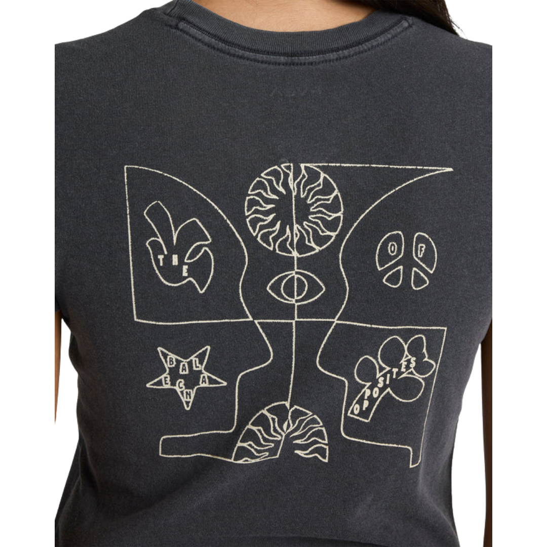 RVCA RVCA Women's 411 Tee - Graphite Graphite S Womens T-Shirts