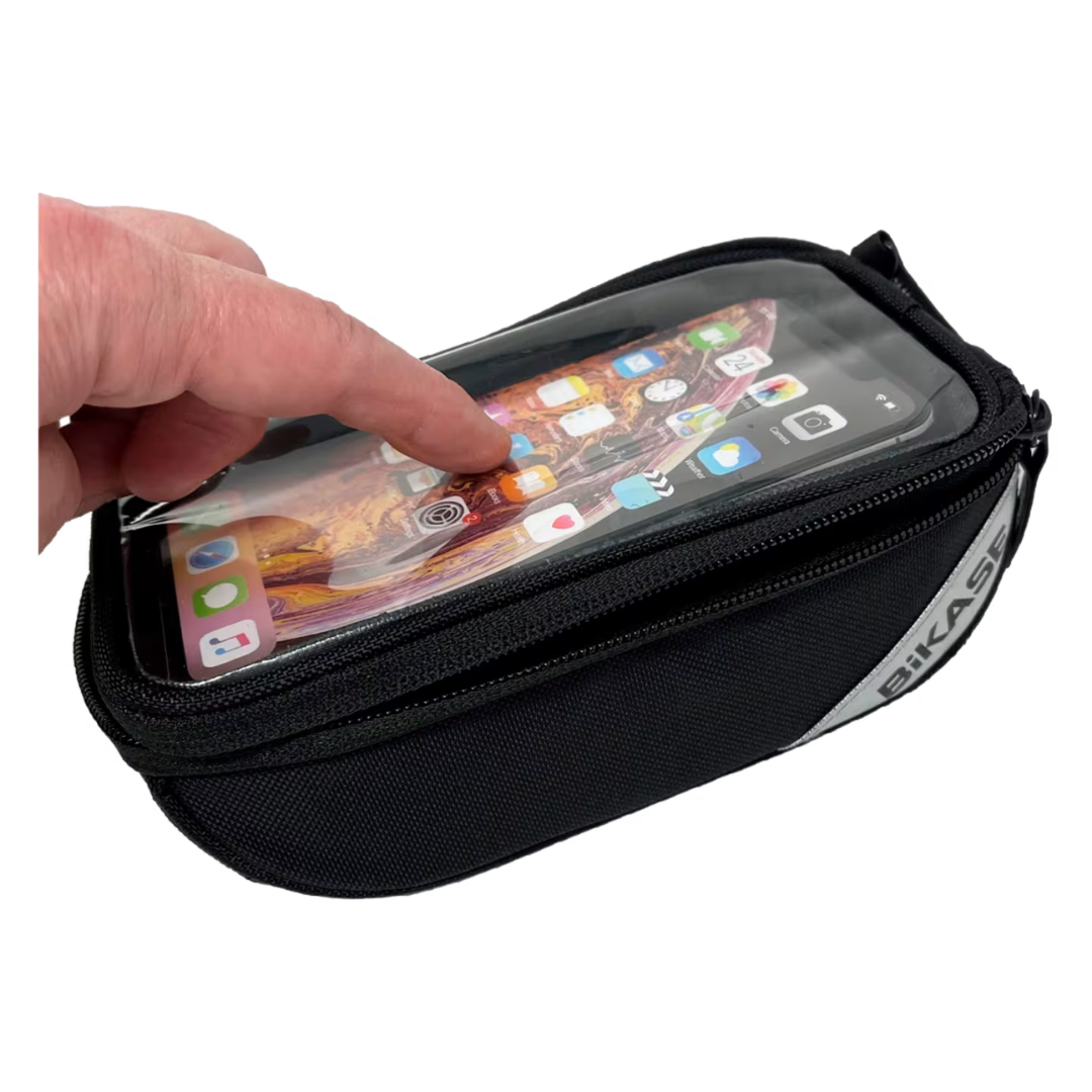 BiKase BiKASE Beetle 6 Top Tube Phone & Storage Case Black OS Bike Phone Holder