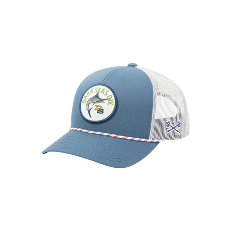 Dark Seas Dark Seas Men's Galloway Trucker Hat - Blue/Grey Blue/Grey OS Mens Hats Flat Brim