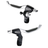 Tektro Tektro CL535-RT RAPIDFIRE V-BRAKE LEVERS WITH INTEGRATED BELL Black/Silver OS Bike Brake Levers