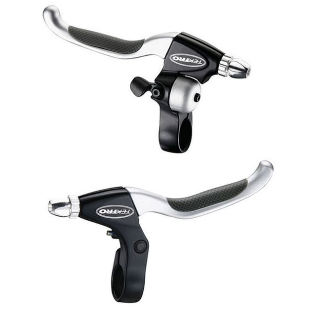 Tektro Tektro CL535-RT RAPIDFIRE V-BRAKE LEVERS WITH INTEGRATED BELL Black/Silver OS Bike Brake Levers