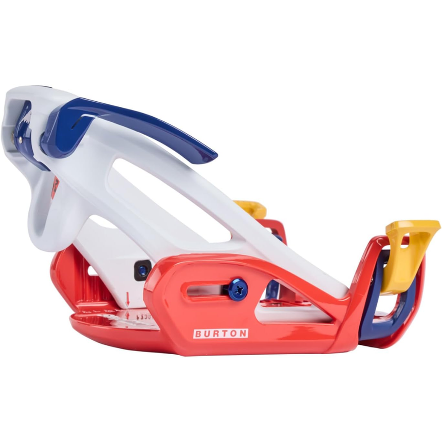 Burton Burton Kids Grom SO White/Multi Snowboard Binding White/Multi M Snowboard Bindings