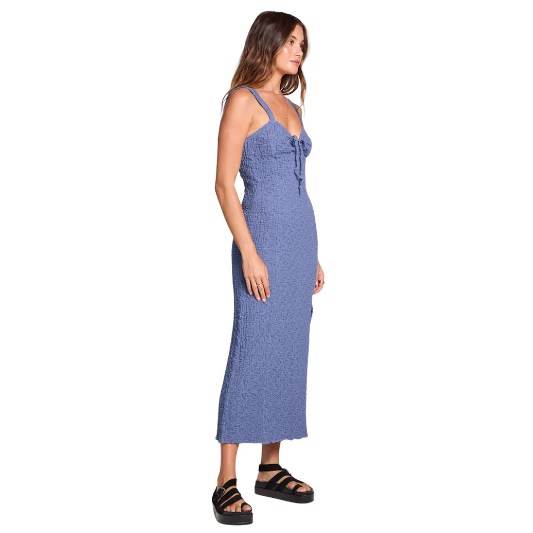 Saltwater Luxe Saltwater Luxe Women's Carleigh Midi Dress - Dusty Blue Dusty Blue XS Womens Short Dresses