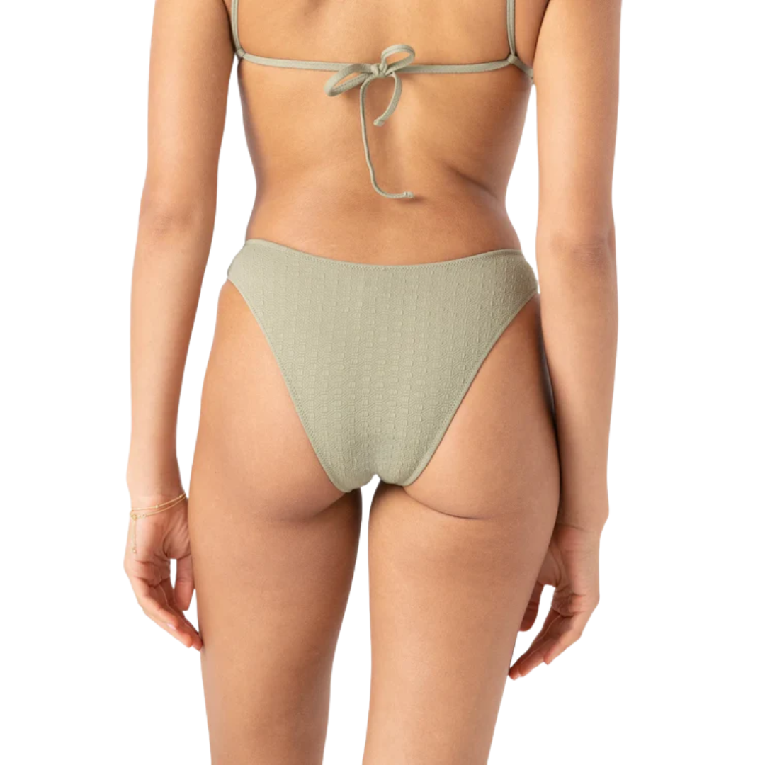 Roxy Roxy Women's  Haleiwa Scoop Cheeky - Oil Green Oil Green S Womens Bikini Bottoms