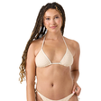 Roxy Roxy Women's  Crochet Mini Tiki Tri - Cream Cream S Womens Bikini Tops