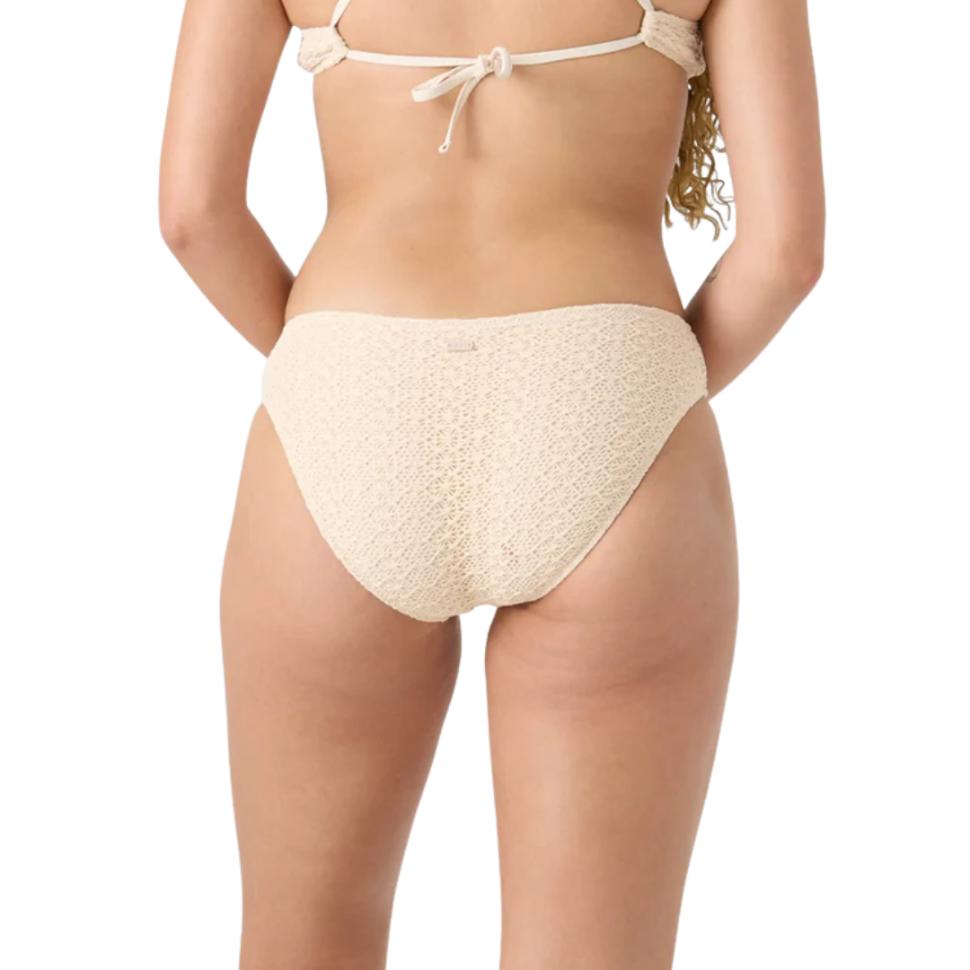 Roxy Roxy Women's  Crochet Hipster Full - Cream Cream S Womens Bikini Bottoms