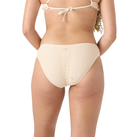 Roxy Roxy Women's  Crochet Hipster Full - Cream Cream S Womens Bikini Bottoms