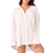 Roxy Roxy Women's  Solid Crinkle Long Sleeve Cover Up Camp Shirt - Egret Egret XS Womens Short Dresses