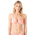 Roxy Roxy Women's  Palm Haze Knot Bralette - Coralmul Coralmul S Womens Bikini Tops