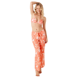 Roxy Roxy Women's  Palm Haze Tie Front Cover Up Pant - Coralmul Coralmul XS Womens Pants and Jeans