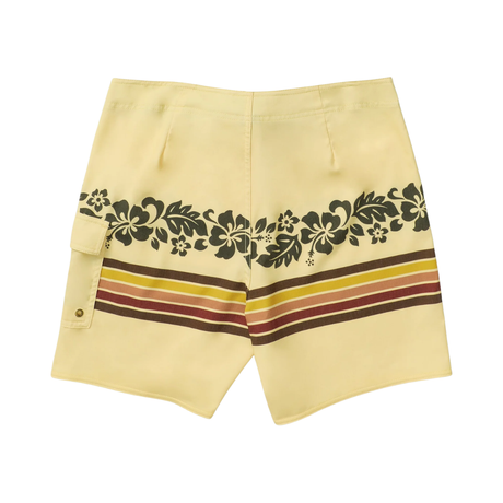 RVCA RVCA Men's Exotica Trunk 17" - Butter Butter 30 Mens Elastic Swim Trunks