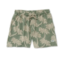 RVCA RVCA Men's Palms Down Exotica Elastic 17" - Jade Jade S Mens Elastic Swim Trunks