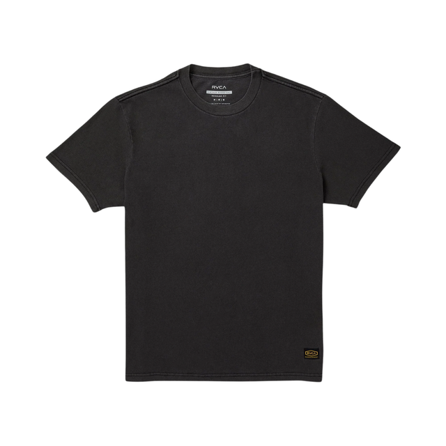 RVCA RVCA Men's Midweight Label Short Sleeve - Black Black M Mens Button Up Short Sleeve Shirts