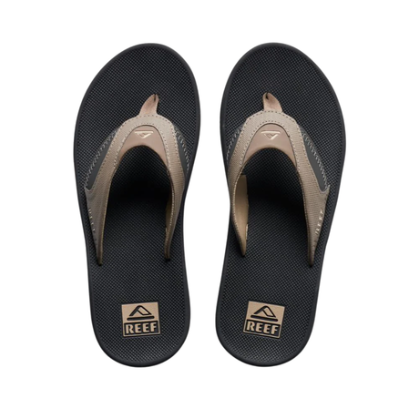 Reef Reef Men's Fanning Sandal - Fossil/Raven Fossil/Raven 9 Mens Sandals Flip Flop 5 to 11