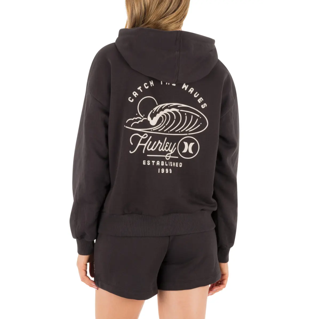 Hurley Hurley Women's Surfbound Hoodie Off Black S Womens Pull Over Hoodies