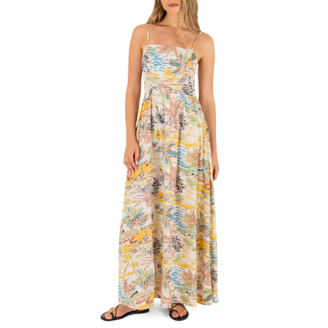 Hurley Hurley Women's Safari Scenic Maxi Dress Off White S Womens Long Dresses