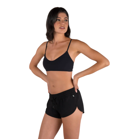 Hurley Hurley Phantom Solid 2.5 Inch Boardshort - Black Black XS Womens Board shorts