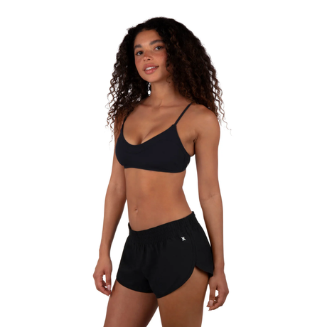 Hurley Hurley Solid Beachrider 2.5" Boardshorts - Black Black S Womens Board shorts