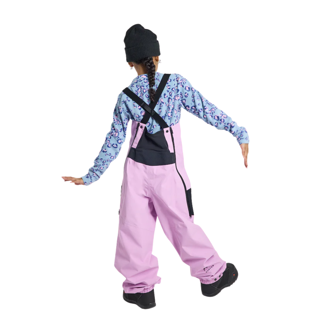 Burton Burton Kids' Outbeam 3L Bib Pants - Orchid Purple / True Black Orchid Purple / True Black M Youth Girls Snow pants Bib