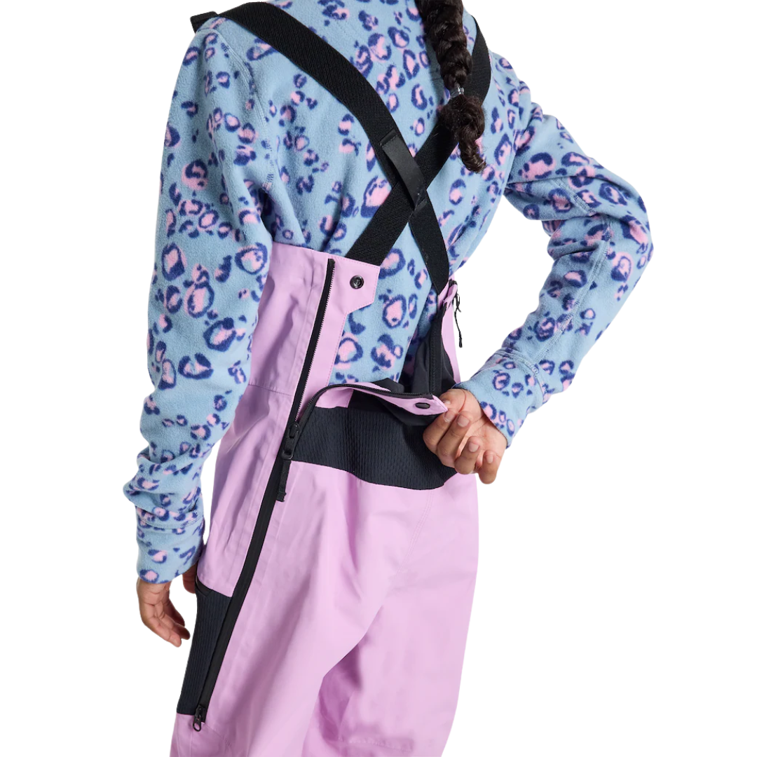 Burton Burton Kids' Outbeam 3L Bib Pants - Orchid Purple / True Black Orchid Purple / True Black M Youth Girls Snow pants Bib
