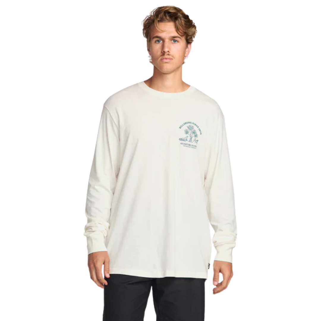Billabong Billabong Men's Dusty Road Adiv LS Tee Off White S Mens Long Sleeve T-Shirts
