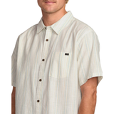 Billabong Billabong Men's All Day Stripe SS Off White S Mens Button Up Short Sleeve Shirts