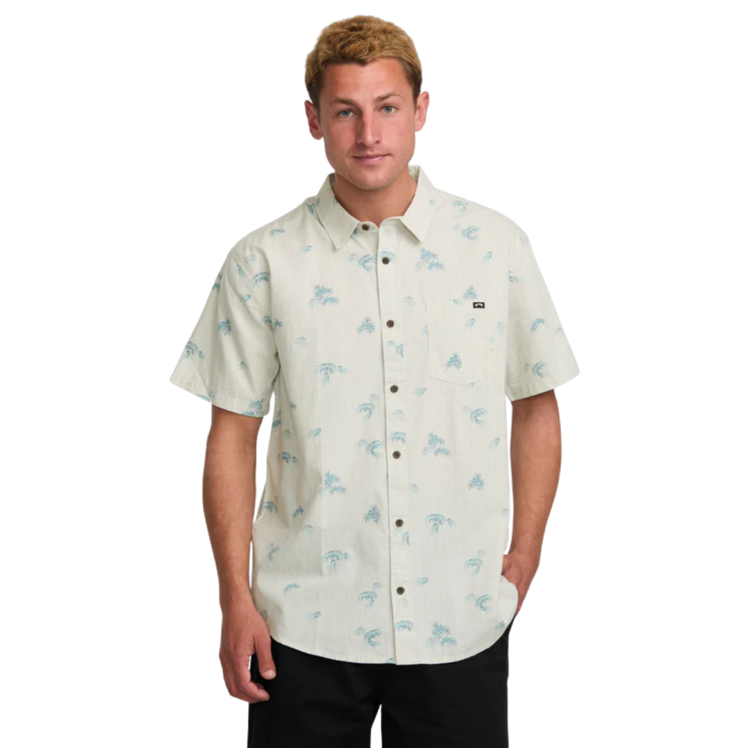 Billabong Billabong Men's Sundays Mini SS Cream M Mens Button Up Short Sleeve Shirts