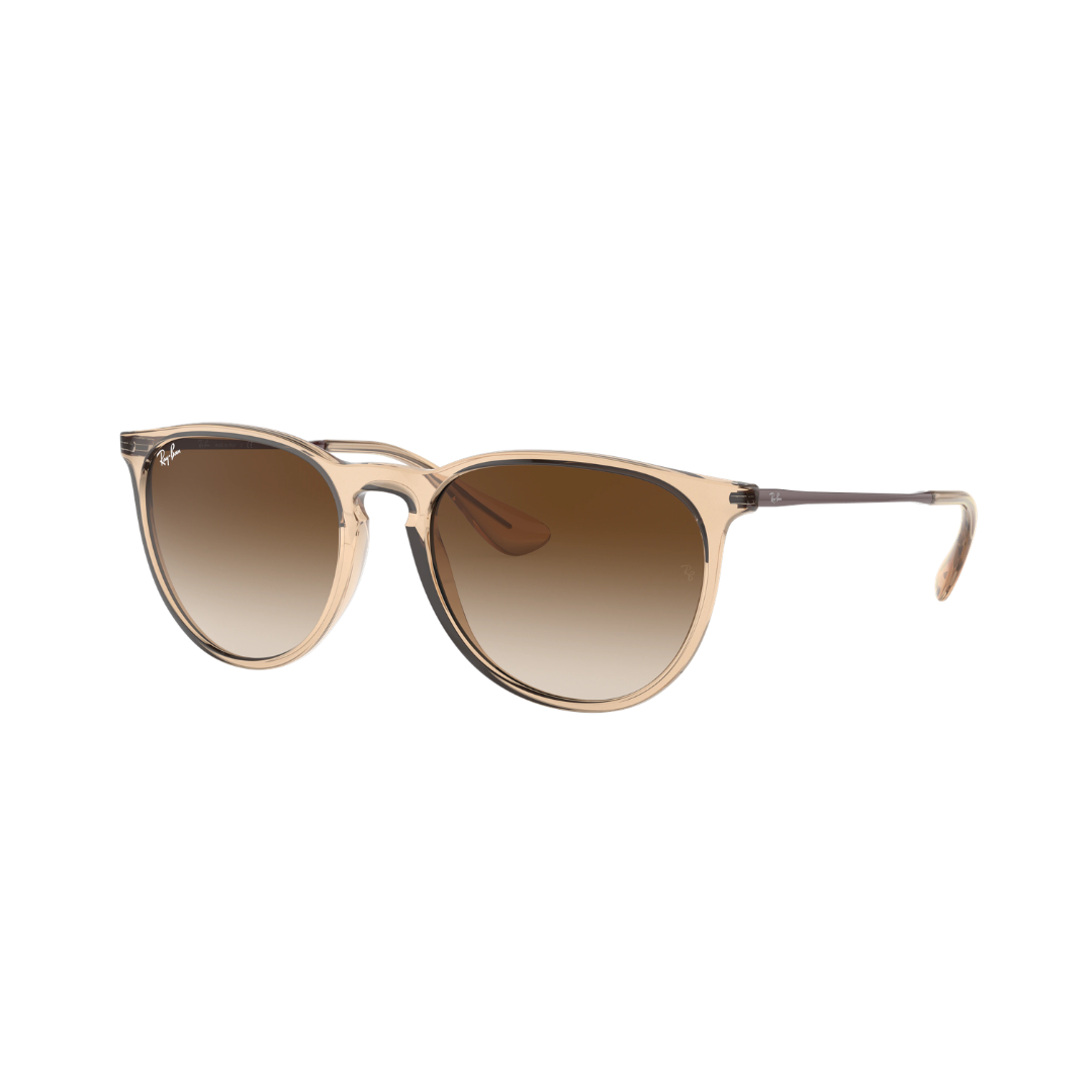 Ray Ban Ray Ban Erika - Unisex Sunglasses - Transparent Light Brown with Dark Brown Gradient Mens Sunglasses Lifestyle