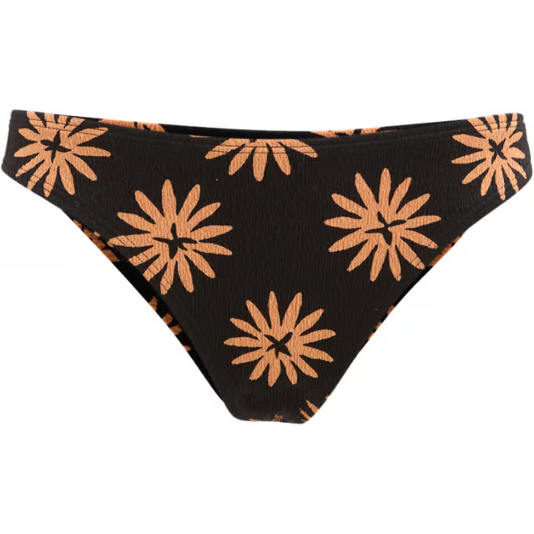 Volcom Volcom Women's Bright & Sol Midrise Skimpy Bikini Bottom - Black Bronze Black Bronze S Womens Bikini Bottoms