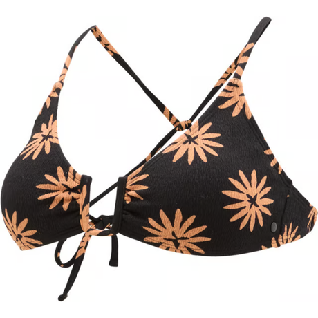 Volcom Volcom Women's Bright & Sol Underwire Bralette Bikini Top - Black Bronze Black Bronze S Womens Bikini Tops