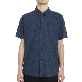 Volcom Volcom Men's Scaler Stone Woven SS Midnight Blue M Mens Button Up Short Sleeve Shirts