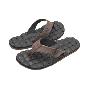 Volcom Volcom Men's Recliner Sandals - Brown Stone Brown Stone 9 Mens Sandals Flip Flop 5 to 11