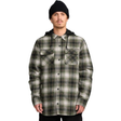 Volcom Volcom Men's Kenson Insulated Flannel Black Green M Mens Flannel Long Sleeve Shirts