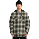 Volcom Volcom Men's Kenson Insulated Flannel Black Green M Mens Flannel Long Sleeve Shirts