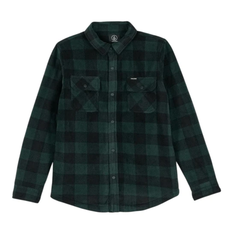 Volcom Volcom Men's Bowered II Lined Fleece Scarab M Mens Flannel Long Sleeve Shirts