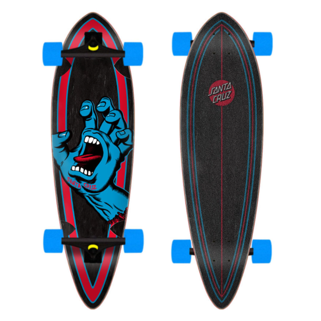 Santa Cruz Santa Cruz Pintail Screaming Hand Screaming Hand 9.2 X 33 Longboard Cruiser - 27 to 32 Inches