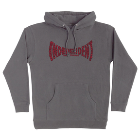 Independent Indy Hood Skull Span Hoodie Charcoal S Mens Pullover Hoodies