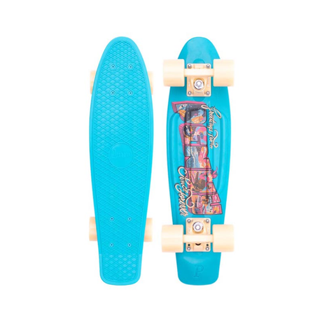 Penny Penny Complete Postcard Coastal Blue 22" Blue 22" Longboard Cruiser - 20 to 25 Inches