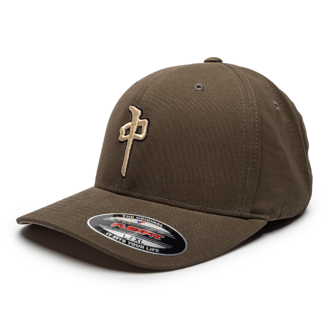 RDS RDS Men's Flexfit OG Puffy Duck Canvas Hat Brown S/M Mens Hats Curved Brim