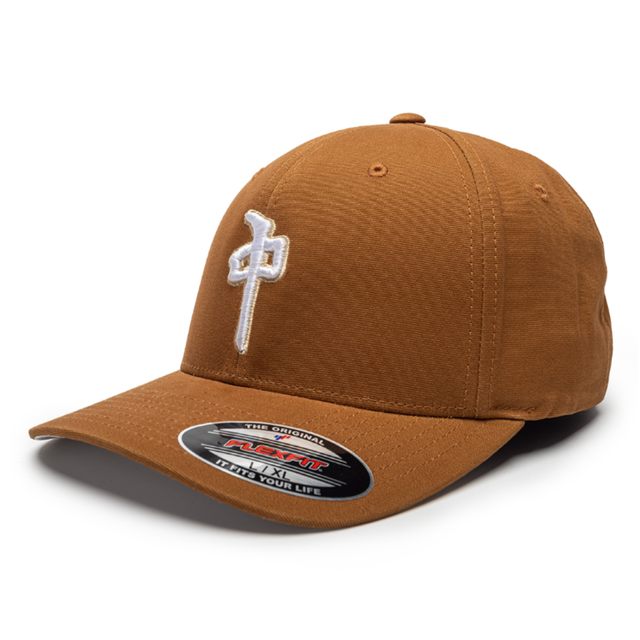 RDS RDS Men's Flexfit OG Puffy Duck Canvas Hat Burnt Orange S/M Mens Hats Curved Brim