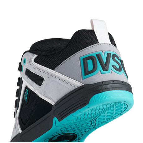 DVS DVS Men's Comanche Skate Shoes - Grey Black Teal Suede Grey Black Teal Suede 10 Mens Skate Shoes 6 to 18