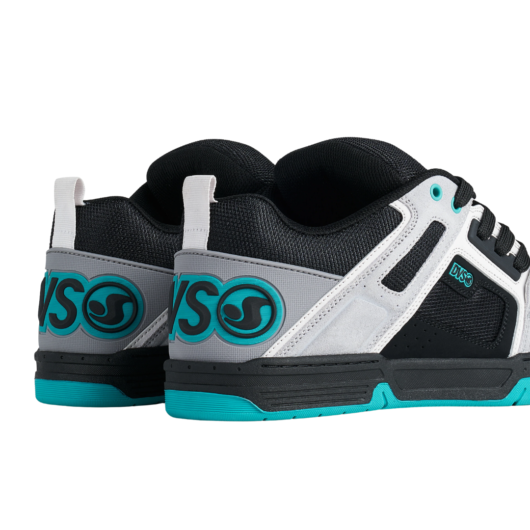 DVS DVS Men's Comanche Skate Shoes - Grey Black Teal Suede Grey Black Teal Suede 10 Mens Skate Shoes 6 to 18