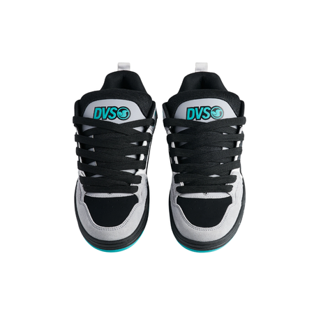 DVS DVS Men's Comanche Skate Shoes - Grey Black Teal Suede Grey Black Teal Suede 10 Mens Skate Shoes 6 to 18