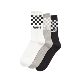 Vans Vans Men's Classic Check Crew Socks - Black-White Black-White M Mens Socks