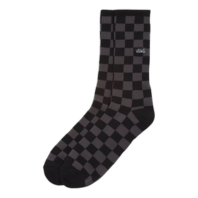 Vans Vans Men's Checkerboard Crew - Black-Charcoal Black-Charcoal M Mens Socks