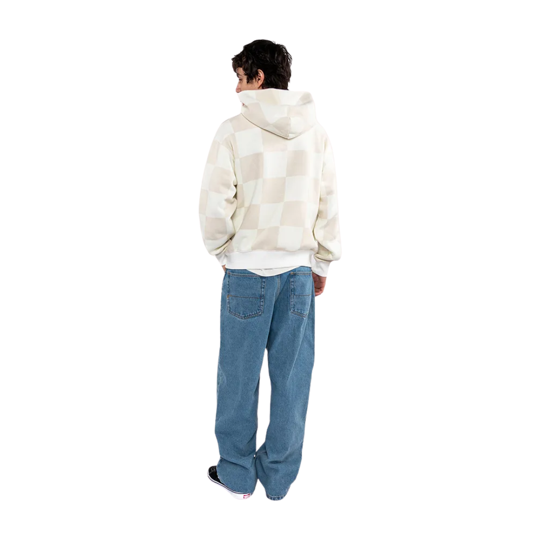 Vans Vans Men's Tonal Check Stretch Logo Pullover - Marshmallow Marshmallow L Mens Pullover Hoodies
